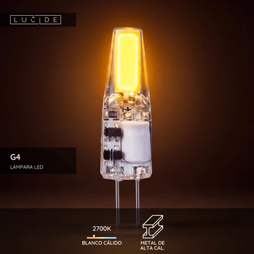 Lucide G4 - Lámpara led - Ø 0,9 cm - LED - G4 - 1x1,5W 2700K - Transparente - USP